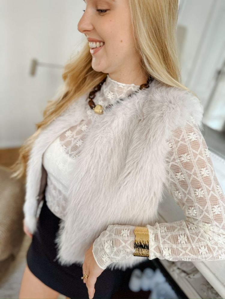 JDYORA FAUX FUR WAISTCOAT OTW  180083 Birch