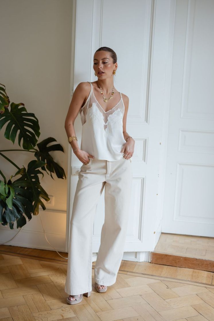 JDYKIRA MW PANT PNT 193778 Egret