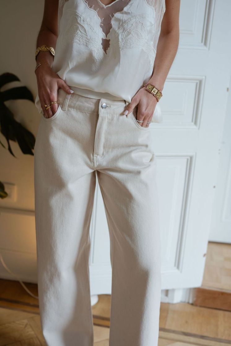 JDYKIRA MW PANT PNT 193778 Egret