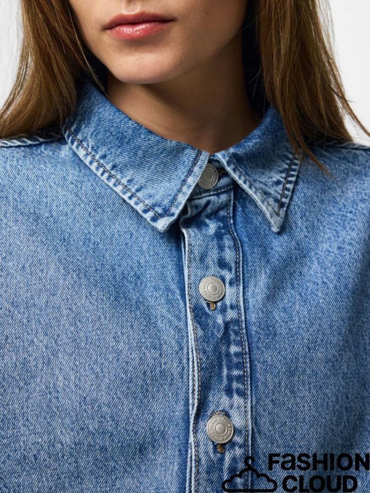 PCSKY SS A-SHAPE DENIM TOP NOO 184420 Medium B