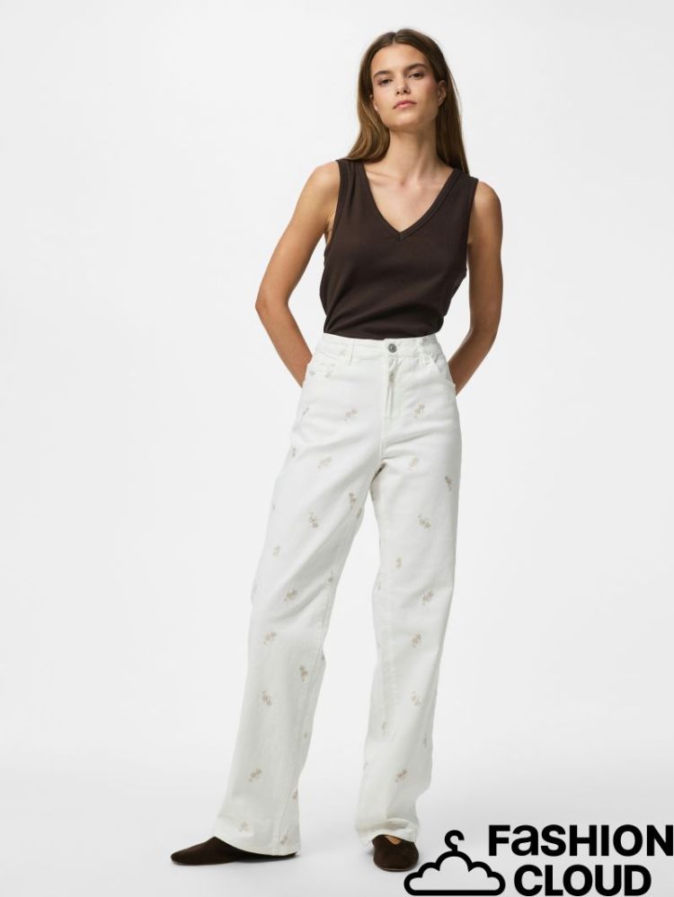 PCVIOLET MW STRAIGHT JEANS PP 196342001 Cloud
