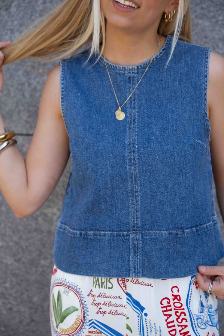 PCSILKE SL DENIM TOP NOOS BC 184420 Medium B