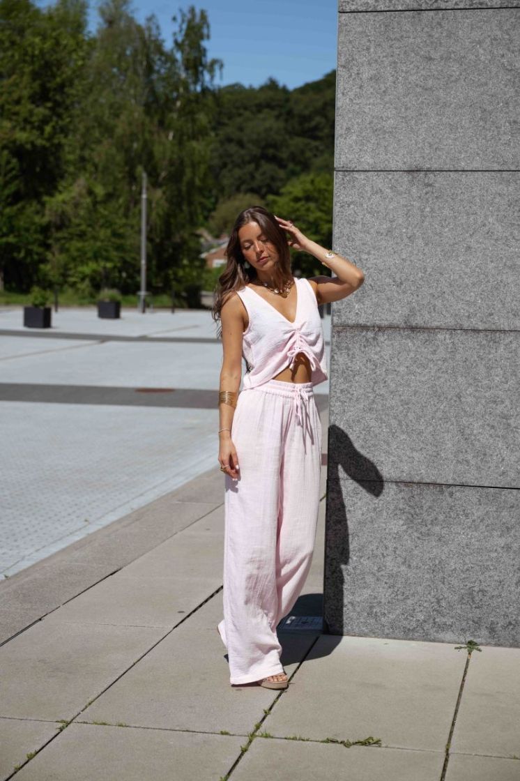 PCSASTINA HW WIDE PANTS WVN MS 241895 Cradle P