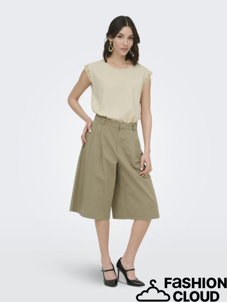 JDYBIANCA HW BERMUDA SHORTS PN 253216 Lead Gra