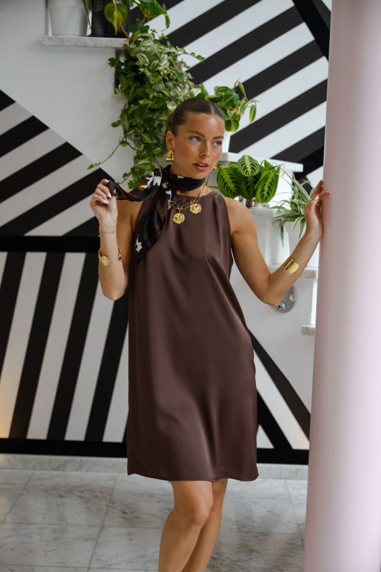 PCTASIN SL SHORT DRESS WVN BC 276535 Chicory