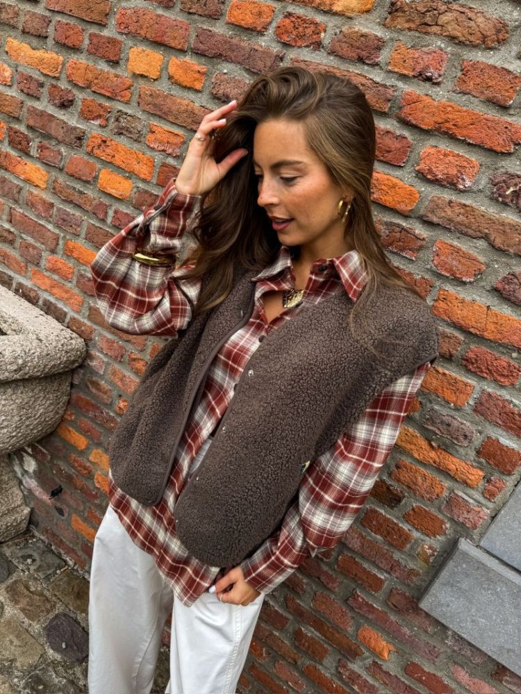 PCKATTY TEDDY VEST NOOS BC 294398 Morel