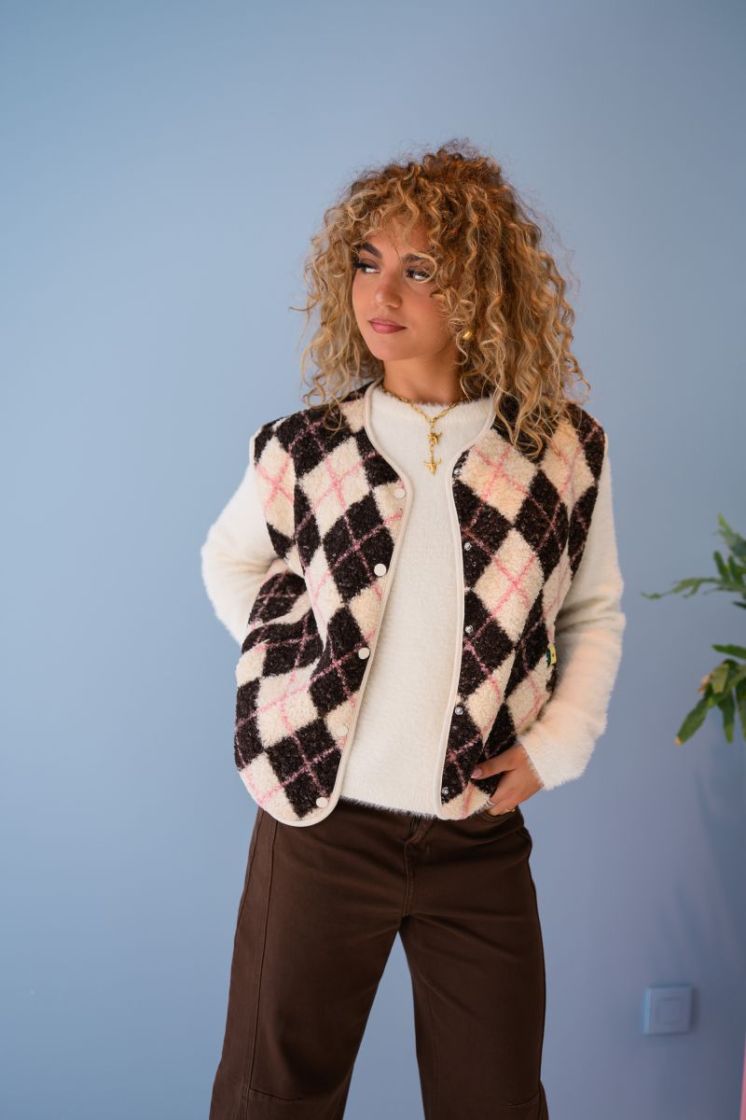PCKATTY TEDDY VEST NOOS BC 245215010 Birch