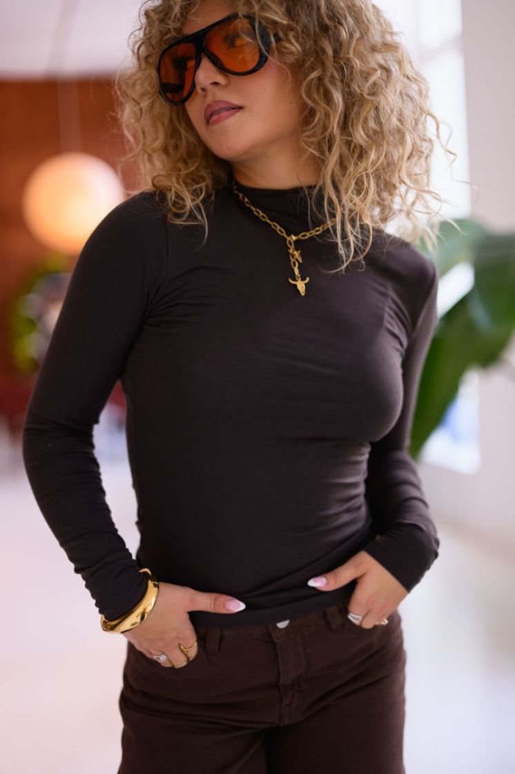 JDYAVA NEW TURTLENECK TOP JRS 244915 Chocolat