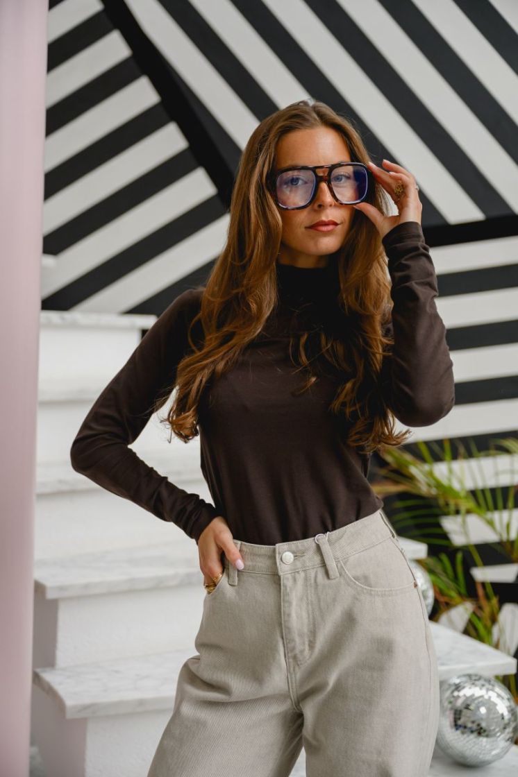 JDYAVA NEW TURTLENECK TOP JRS 244915 Chocolat