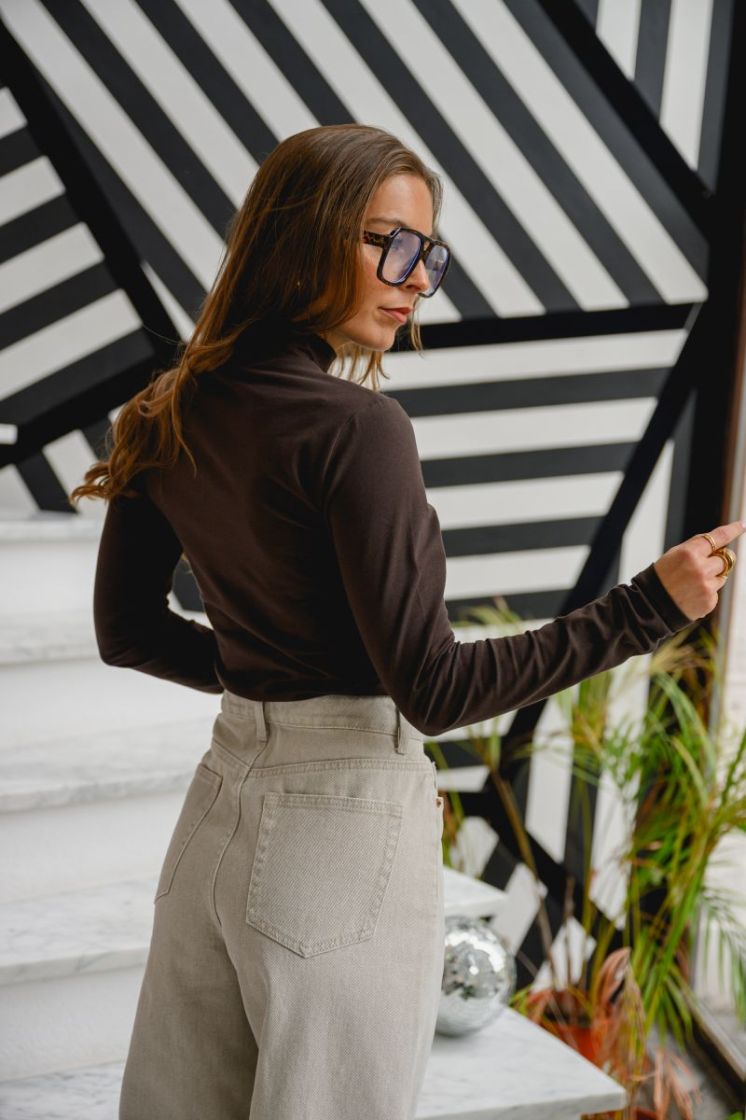 JDYAVA NEW TURTLENECK TOP JRS 244915 Chocolat