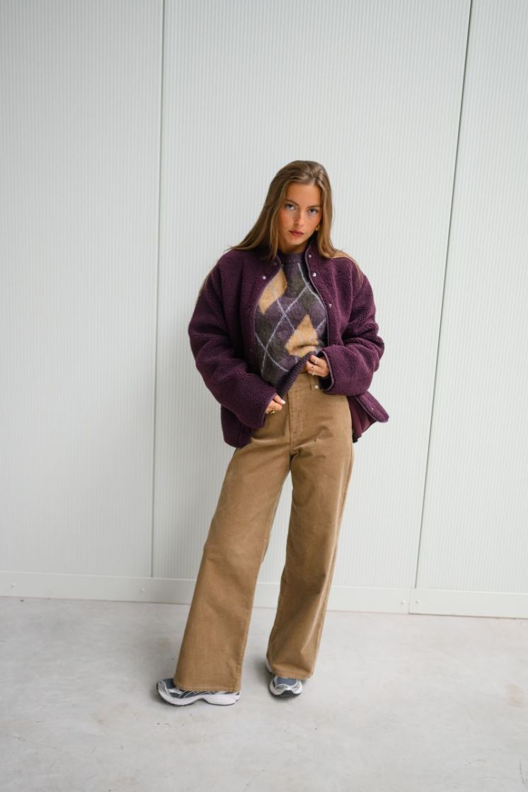 JXZOE GELLY WIDE HW PANTS PNT 274955 Petrifie