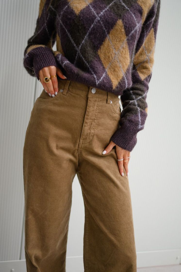 JXZOE GELLY WIDE HW PANTS PNT 274955 Petrifie