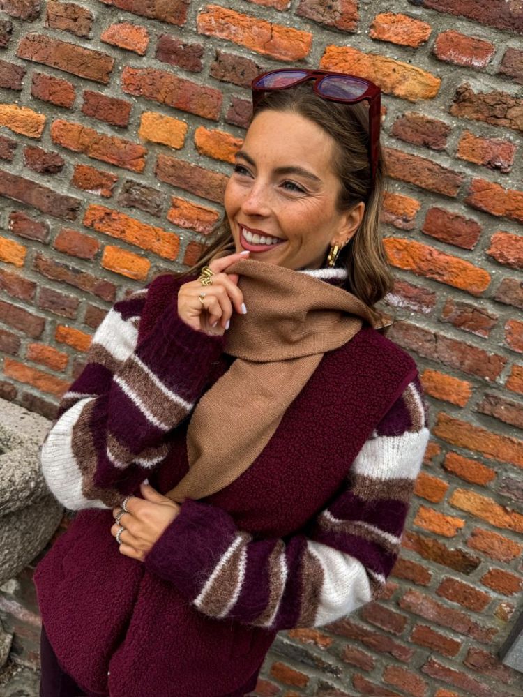 PCKOMMA TRIANGLE SCARF NOOS BC 239275 Toasted