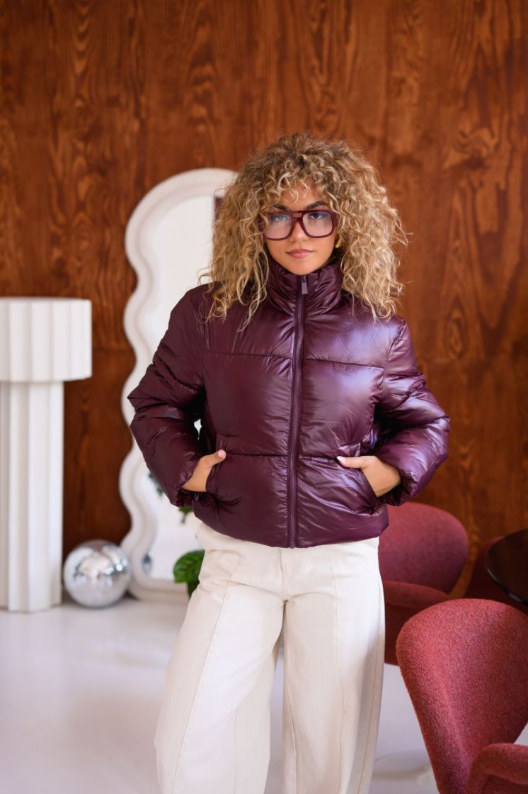 PCAMILIA SHORT PUFFER JACKET P 190650 Winetast