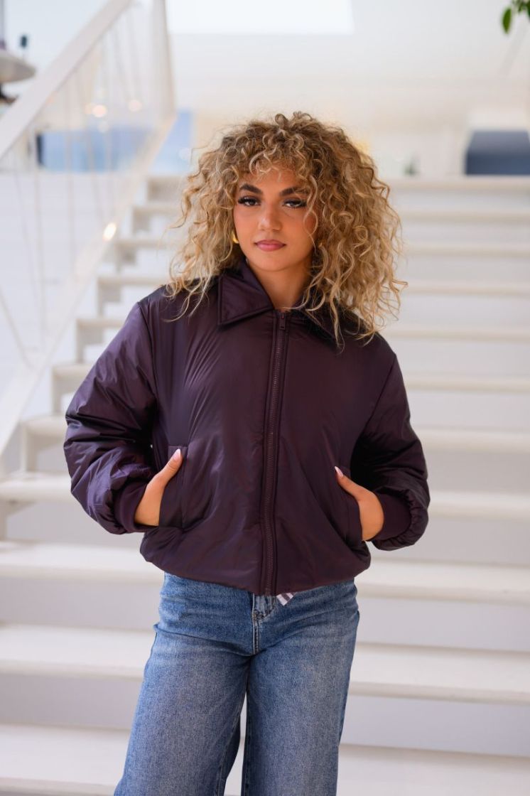 PCELARA PADDED RIBSTOP BOMBER 193169 Plum Per