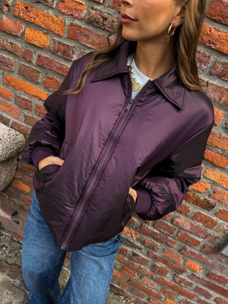 PCELARA PADDED RIBSTOP BOMBER 193169 Plum Per