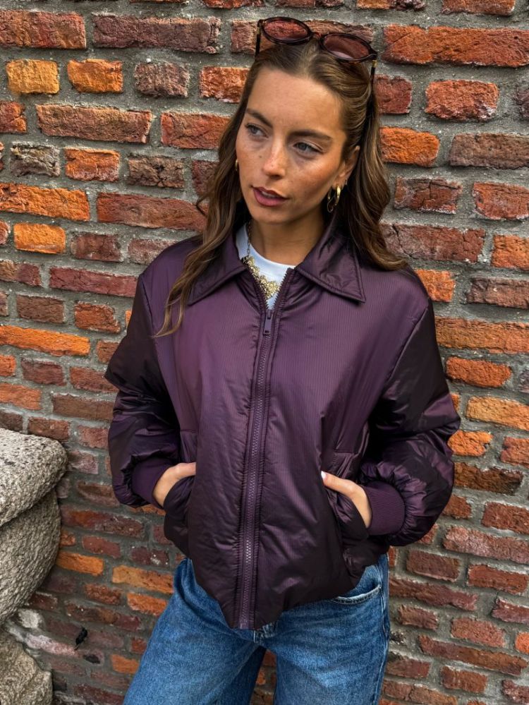 PCELARA PADDED RIBSTOP BOMBER 193169 Plum Per