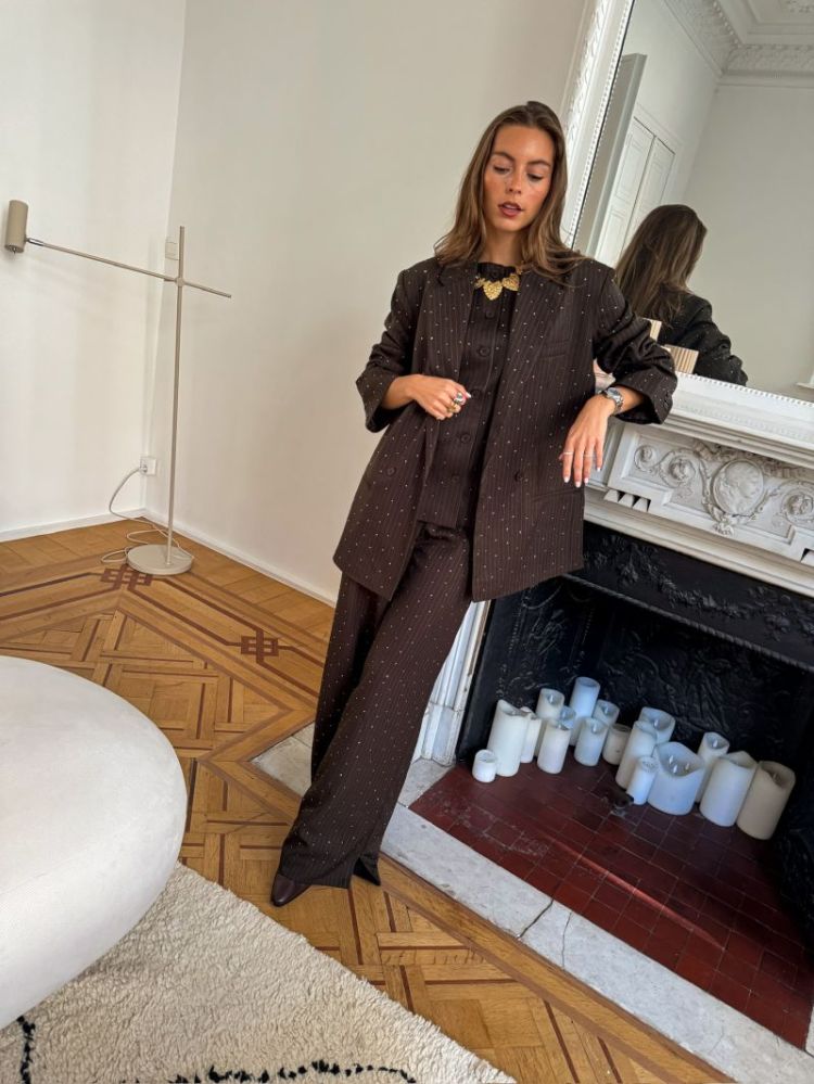 PCFALKA PINSTRIPED BLAZER W. R 195558001 Delic