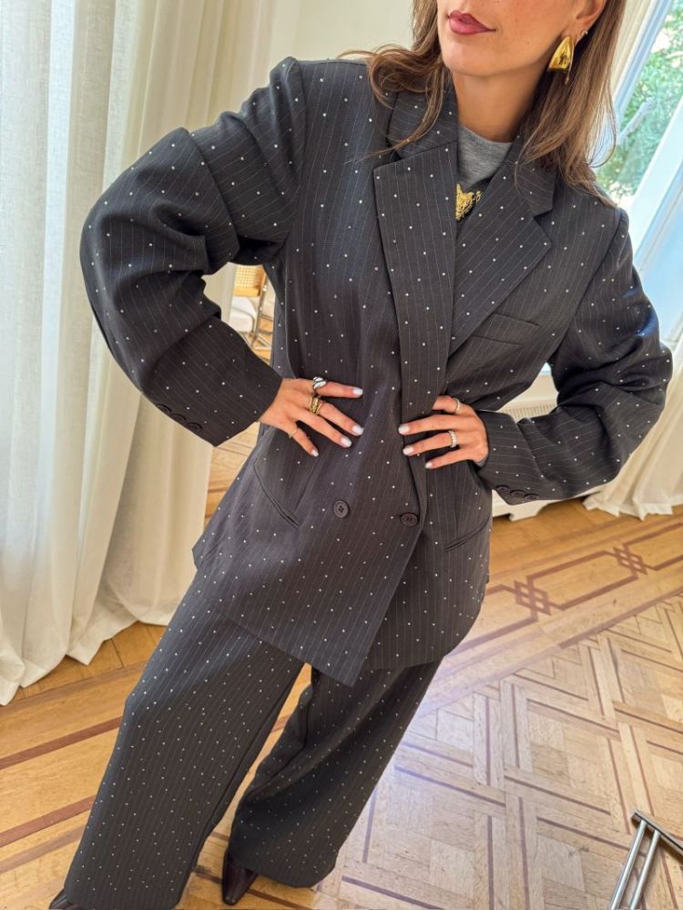 PCFALKA PINSTRIPED BLAZER W. R 182420001 Aspha