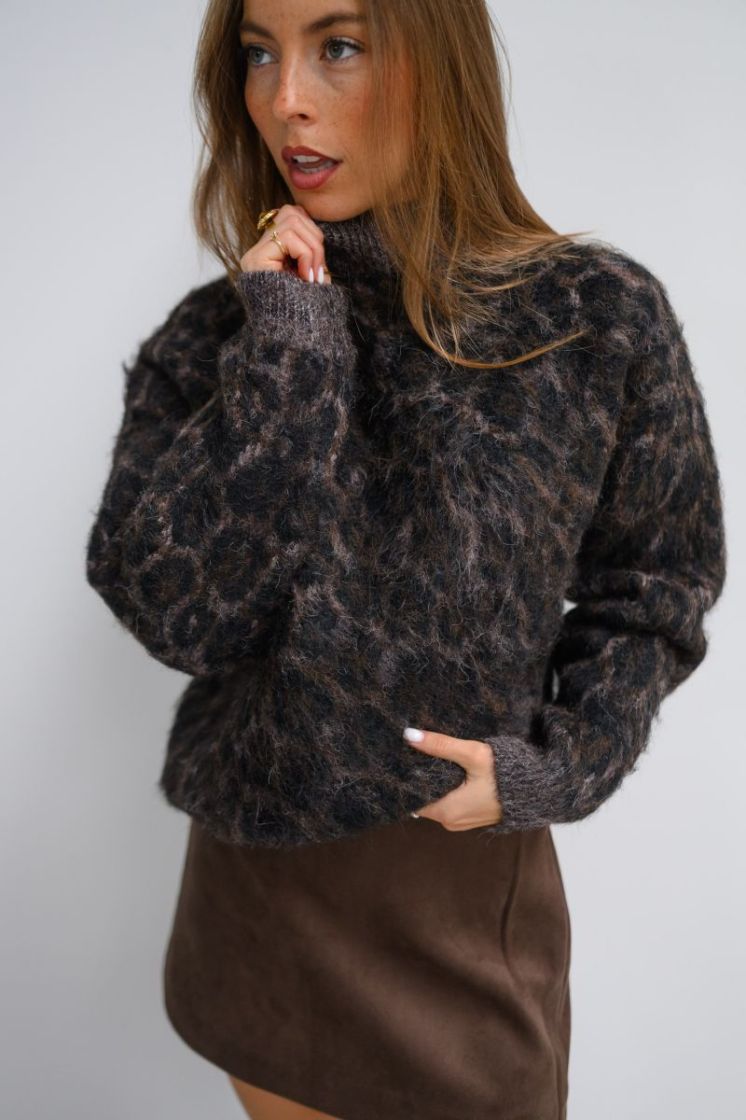 PCELINA LS HIGH NECK KNIT BC 302664001 Hot F